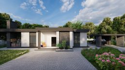 Архитектурный проект одноэтажного дома PK89-89 м²