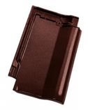 Керамическая черепица Alegra 12 эдельангоб низкопрофильная коричневая